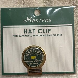 Masters Green and Gold Hat Clip with Ball Marker